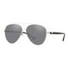 Emporio Armani Classic Aviator Alloy Sunglasses Gold Frame Grey Lenses Unisex