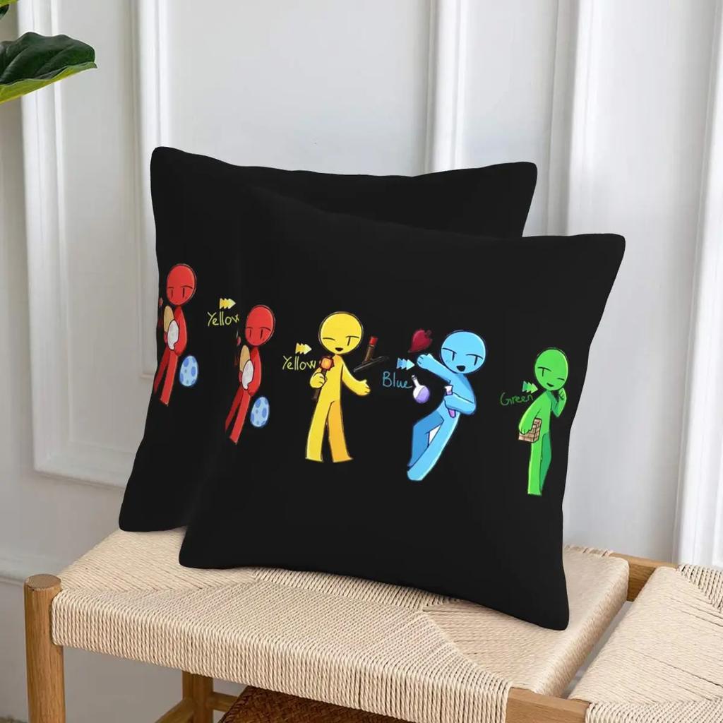 Alan Animation Becker Music 2 Pcs Square Pillowcase Pillow Cover Cushion Decor Comfort Throw Pillow For Home Sofa