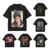 Pursuit of Jade Zhu Yu T Shirt Washed High Street T-Shirts Zhang LingHe Vintage Men Women Tops Streetwear Graphic Printed Tees