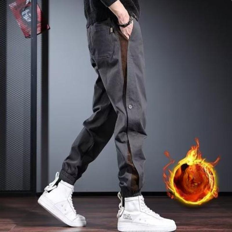 Мужские повседневные брюки-карго с эластичной резинкой на талии, свободные прямые брюки с несколькими карманами, модные брюки