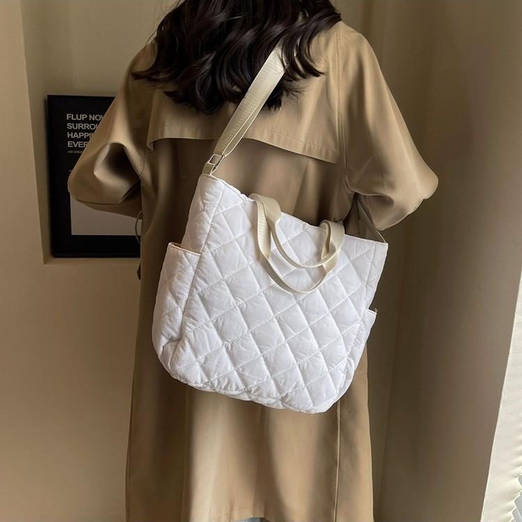 Тканевая сумка женская большой вместимости осенне-зимняя ромбовидная на плечо сумка-мессенджер, высококлассная деловая сумка-тоут