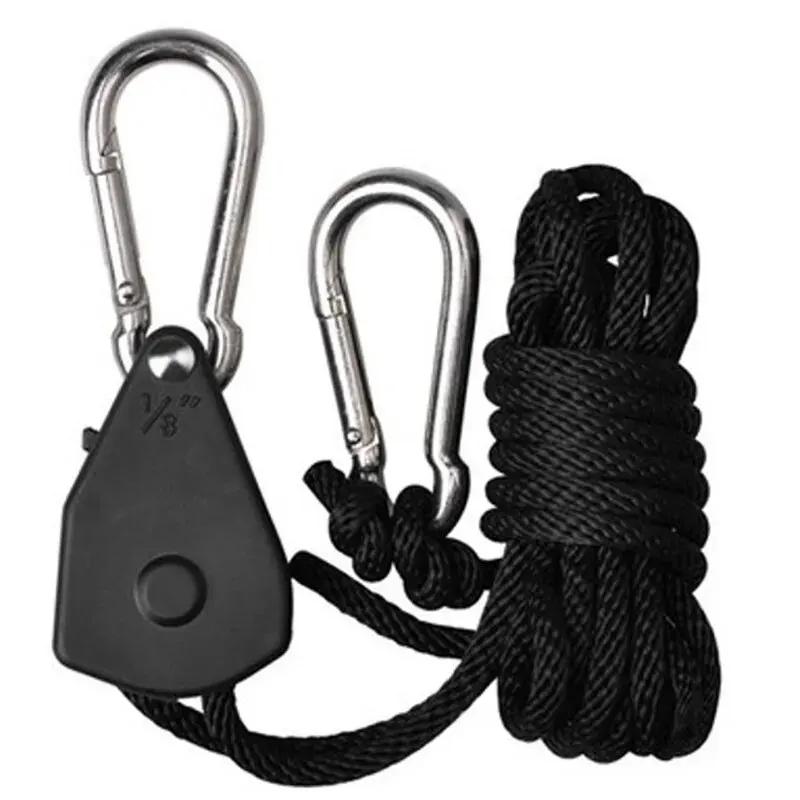 Outdoor Camping Tent Windproof Rope Adjustable Buckle Canopy Pull Rope Pulley Tightener Adjustable Lifting Hanging Rope