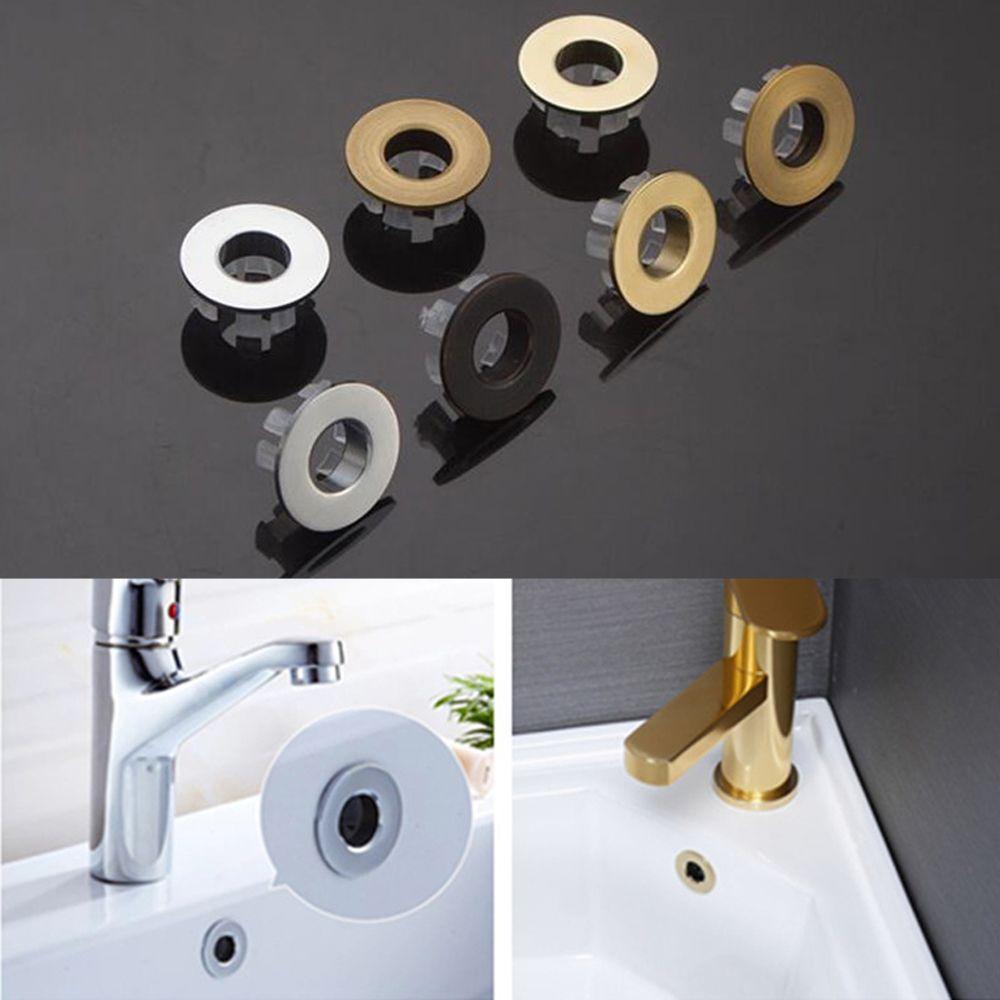 Tub Drain Stopper Round Ring Basin Insert Replacement Overflow Covers Trim Ring Cap Sink Hole Cover