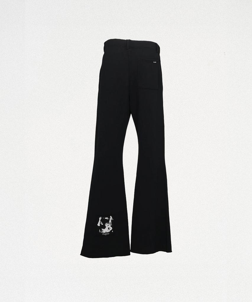 KAMIYA Girl Patch Bootcut Sweat Pants - Black