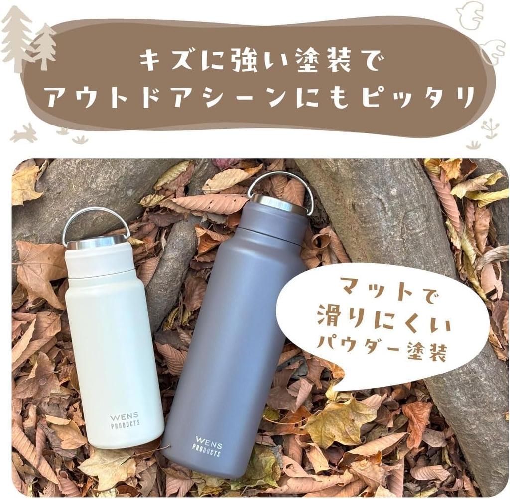 Atlas Water Stainless with Integrated Seamless Direct Easy To Outdoor Bottle, 530ml, Insulated, Steel, Gasket, Screw-On Design, Handle, Drinking,