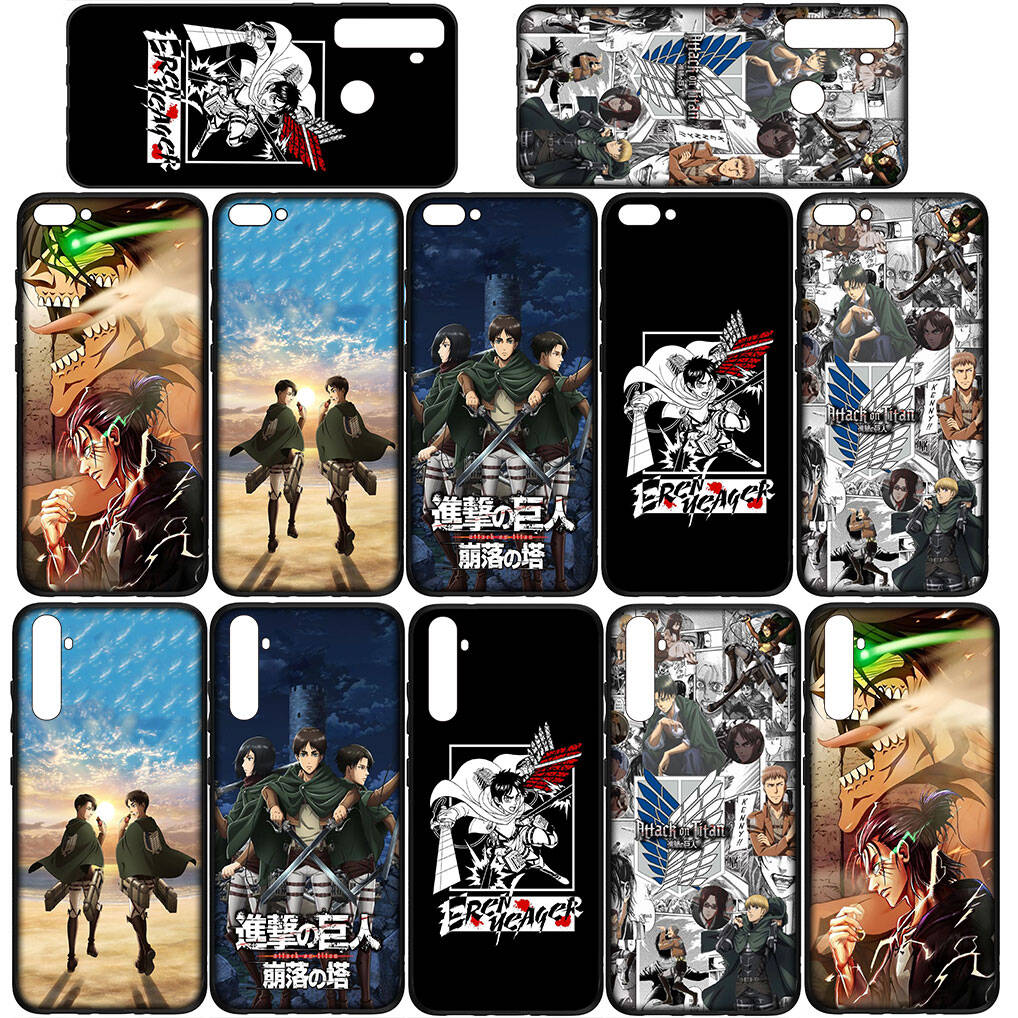 Для iPhone 17 16 15 Xiaomi Poco F7 F8 X7 X6 C85 C75 M8 Redmi Note 14 13 12 11 Pro Max 14C 13C A3 A4 Чехол Аниме Атака на Титанов Эрен Йегер Леви Обложка
