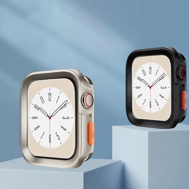 Чехол для Apple Watch Case 49мм 44мм 40мм 45мм 41мм Защита от падений Мягкий ТПУ Чехол iWatch Ultra 2 SE 9 8 7 6 5 4 Аксессуары