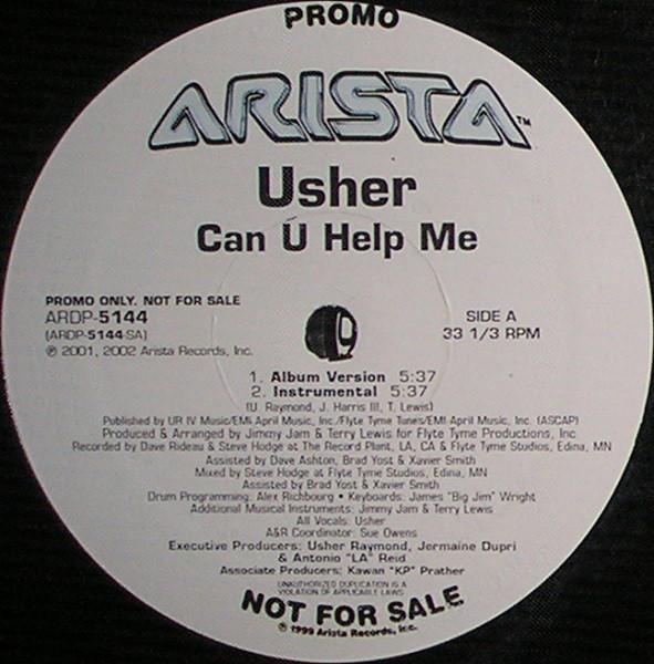12-дюймовая пластинка USHER - Can U Help Me ARDP5144 Arista 2002 США Соул/Фанк Б/у