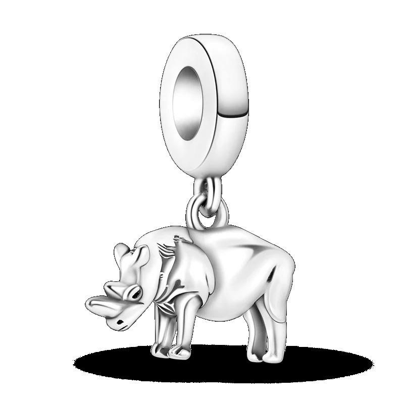 925 Sterling Silver Spring New Animal Beads Fit for Original Bracelet Jewelry Making Butterfly Firefly Chameleon Charms