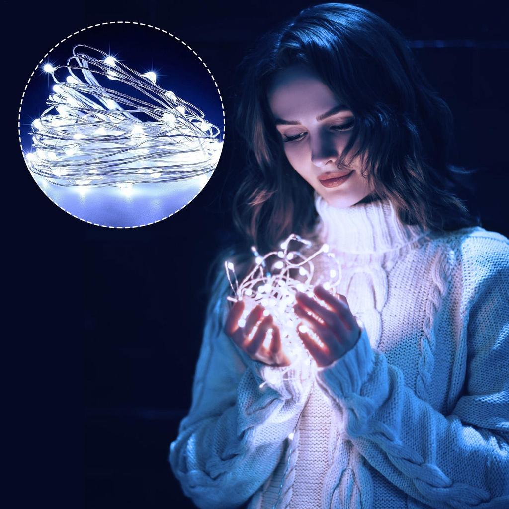 Battery 1m Copper Wire Starry Lights Twinkle String Lights For Decoration Indoor Fairy Lights For Christmas New Year Easter