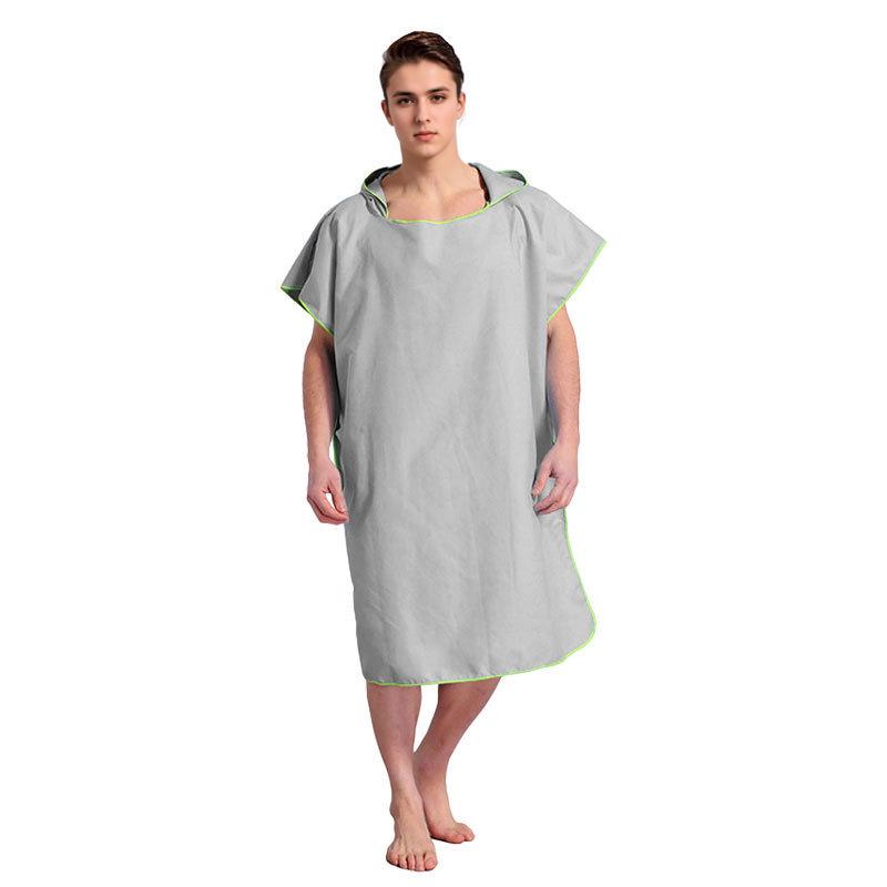 Взрослое пляжное полотенце/накидка из микрофибры с капюшоном для быстрого высыхания