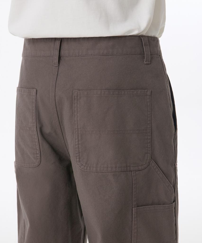 MUSINSA STANDARD Canvas Regular Fit Double Knee Carpenter Pants [Dusty Khaki]