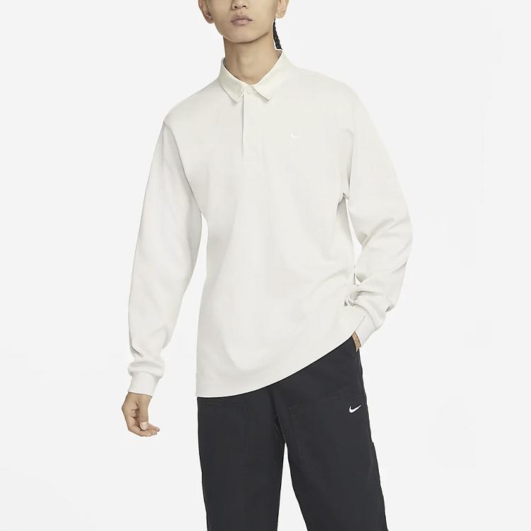 Nike Однотонная рубашка поло мужская белая DQ5222-030