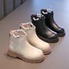 Girls' Boots Wither Kids Fashion Princess Ankle Boots Elegant Versatile Causal Children Cotton Boots Solid Color Round-toe Chic