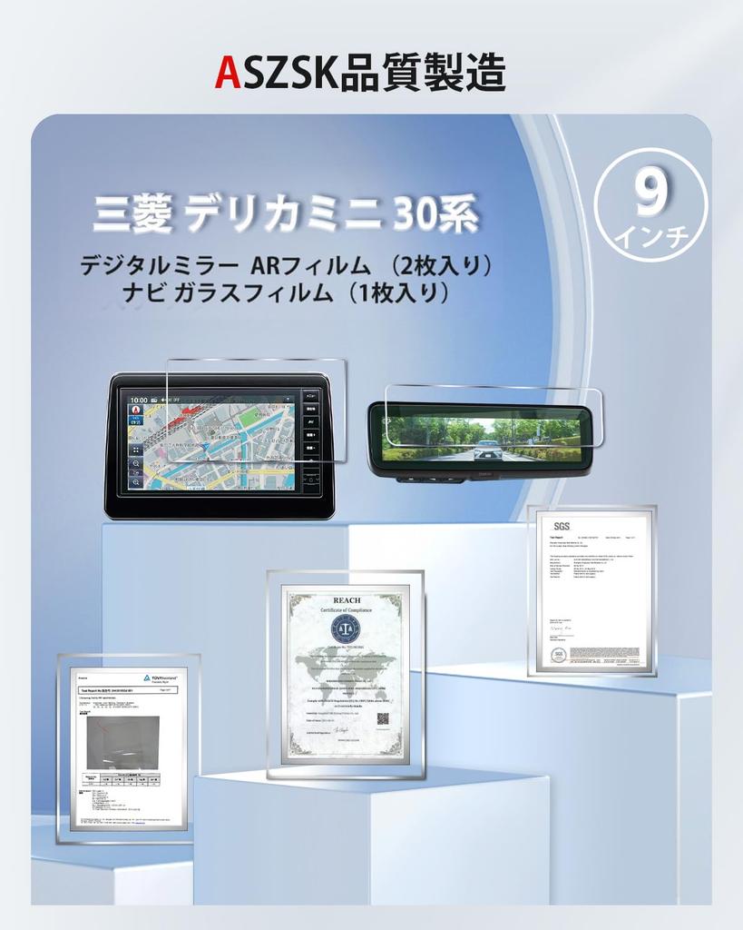 ASZSK Пленка для Mitsubishi Delica Mini 30-й серии [Цифровое зеркало + Навигация 9-го типа]