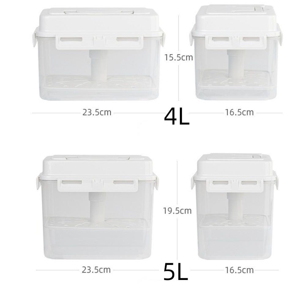 4/5L Pickle Jar with Press Plate Kitchen Organizer Bins  Travel Household Office