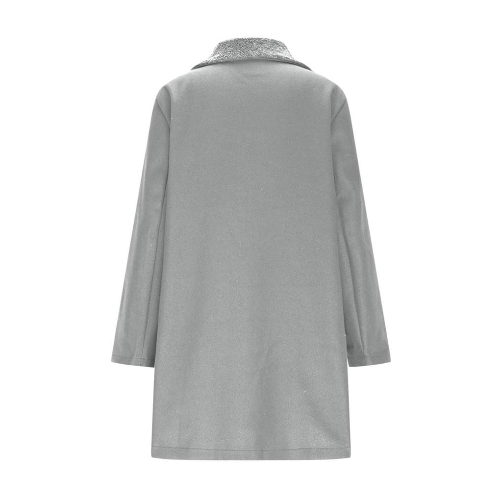 Женская повседневная модная куртка однотонная с лацканами на двух пуговицах