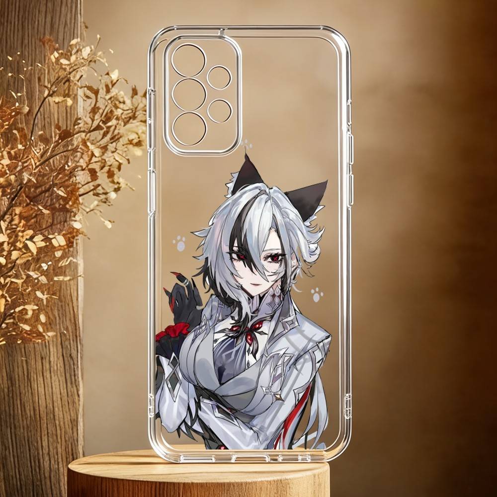 Чехол для телефона Arlecchino Genshin Impact для Samsung Galaxy A71, A70, A52, A51, A40, A30 Прозрачный чехол