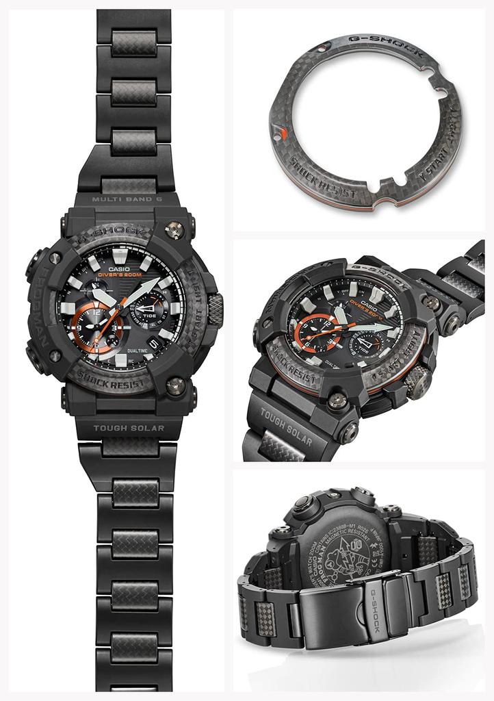 Casio FROGMAN Bluetooth Solar Watch with Carbon Core Guard Structure Black G-Shock Radio-Controlled GWF-A1000XC-1AJF Men's