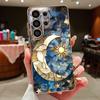 Винтажный Чехол в Европейском Стиле Для Samsung Galaxy S26 Ultra S25 Edge S24 Plus S23 FE S22 A17 A54 A55 A56 A57 5G Магнитный Для Magsafe Матовый Чехол Луна Солнце