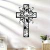 Metal Cross Wall Art Love-Themed Home Decor, Suitable For Home Office Kitchen Outdoor Walls, Valentine's Day New Year Easter Gift