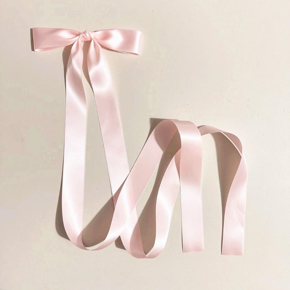Long Ribbon Bow Hair Clip JK Style Hair Accessories Sweet Satin Hairpin Women Girls
