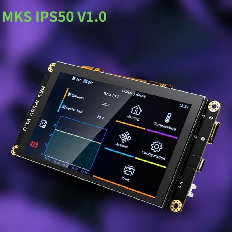 MKS IPS50 5-дюймовый сенсорный экран 800x480 Дисплей TFT высокой четкости DC12-24V для аксессуаров для 3D-принтера