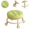 Low Roller Seat Rolling Stool Modern Sturdy PU Leather with Swivel Caster for Garage Porch