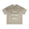 250 г/м² 100% хлопок стираная футболка с индивидуальным рисунком принт мужские футболки персонализированная футболка
