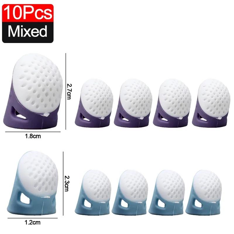 Наперстки для шитья, силиконовые напальчники для шитья, противоскользящий чехол для пальца, защитный рукав с выемкой, инструменты для шитья крестиком своими руками