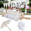 Vintage 26/31/43/53cm Lace Parasol Umbrella Embroidery Cotton Lace Flower Girl Umbrella Kids Sun Umbrella Wedding Decoration