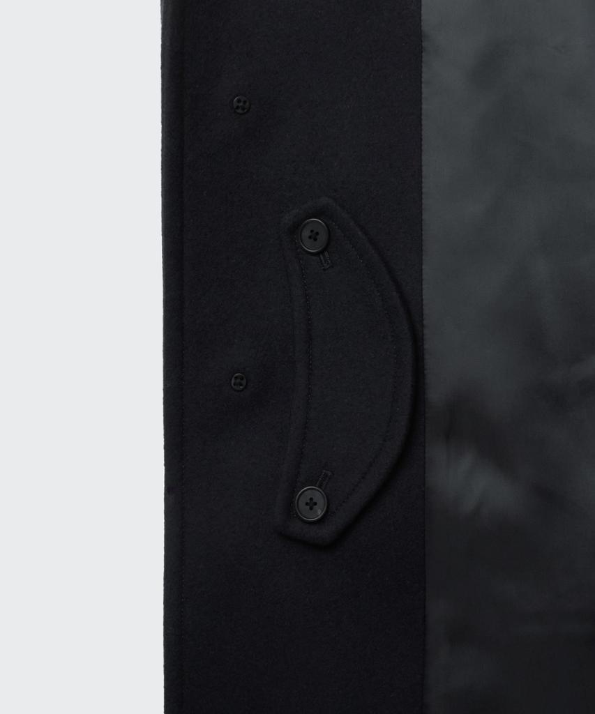 Musinsa Standard Fortex Felt Oversized Balmacaan Coat [Black]