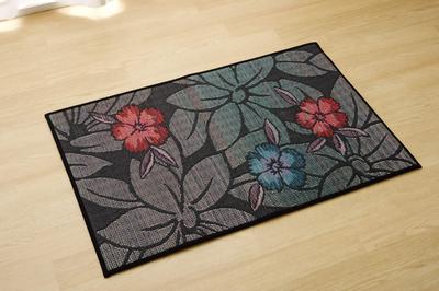 ИКЭХИКО Игуса (Ситник) Придверный коврик, F Надэсико, Прибл.. 70 x 120 см, Синий, Сделано в Японии, Полиуретановая основа #8817870