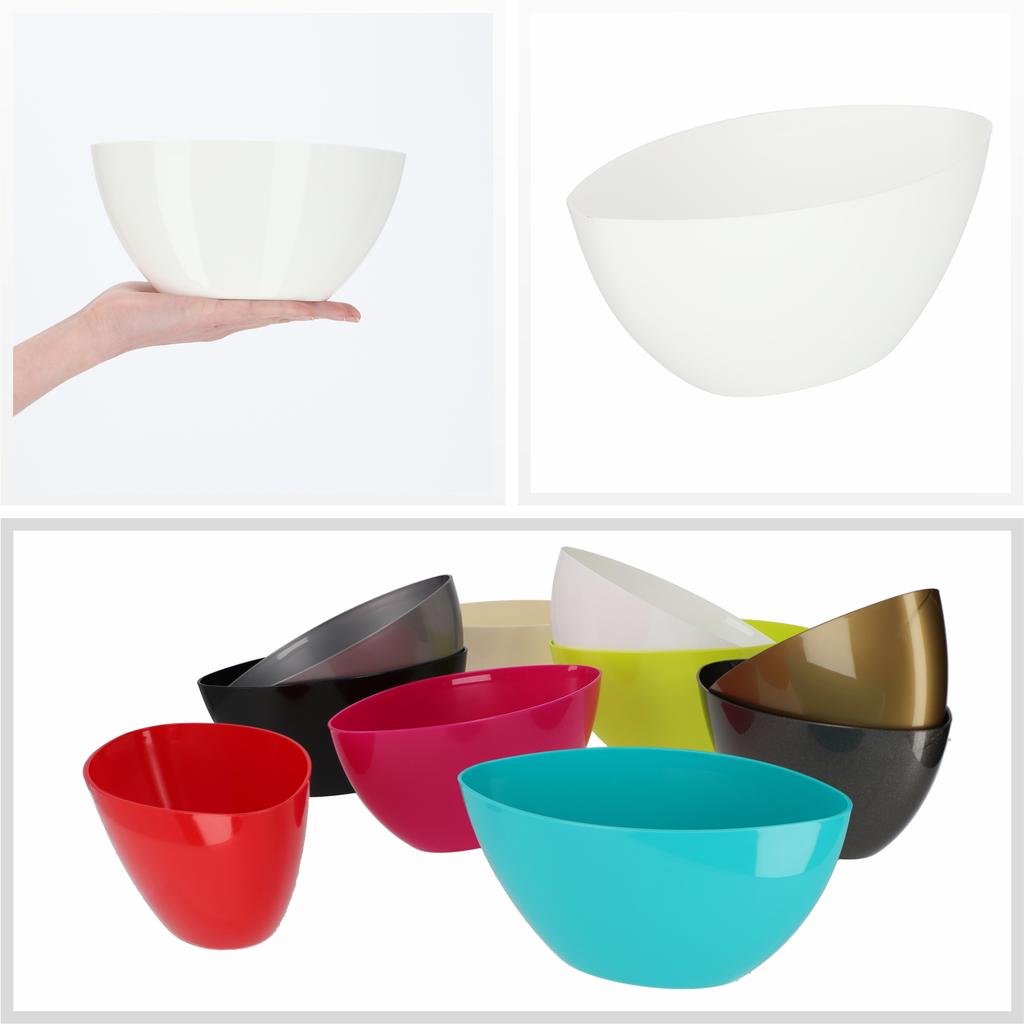 KADAX Горшок Кашпо Для Цветов 21 см Овальное Кашпо Подставка Пластиковый Белый