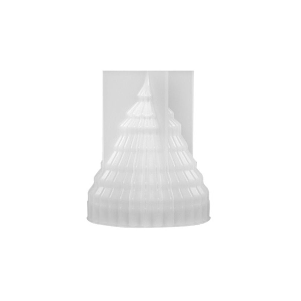 Soft Christmas Tree Candle Mold Diagonal Striped Soap Mould Ornament Gifts