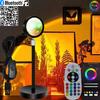 Portable LED RGB Sunset Projector Lamp with Bluetooth App Remote Control USB Photography and Rhythmic Disco Lightings for Selfie