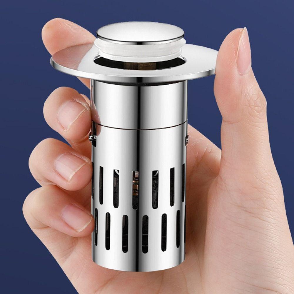 with Removable Filter Basket Pop Up Sink Drain Filter Washbasin Bounce Core for Basin Drain Holes