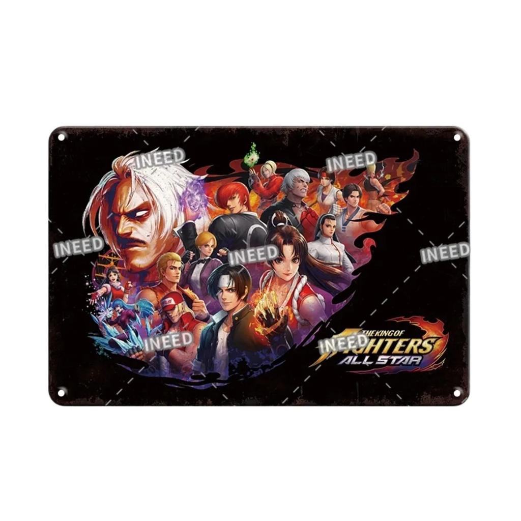 Vintage King Of Fighters Metal Tin Sign  Classic KOF Game Poster Retro Gamer Room Decor  Wall Art Plaques for Home Decor