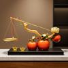 Luxury Ruyi Chinese Persimmon Ornament - Premium Living Room & Entryway Decoration, Perfect for Housewarming & Annual Gift Celebrations.
