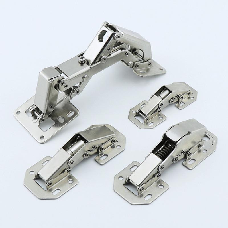 Soft Close No Punching Required Spring Hinges,No Pre-drilled Noiseless Hidden Concealed Cabinet Hinge Furniture Hinge