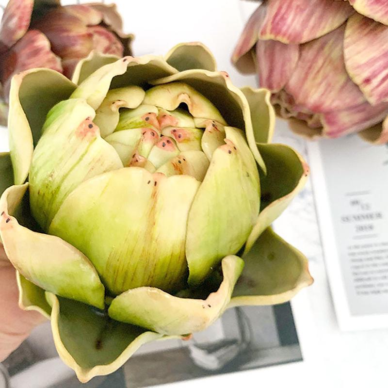 Artificial Artichoke Model Vase Filler Fake Vegetables And Fruits Faux Plant Kitchen Decorations Home Art Decor