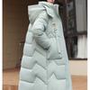 Winter Women Long Parka Coat Hooded Detachable Thicken Loose Zipper Pockets Warm Snow Wear Female Padded Jacket