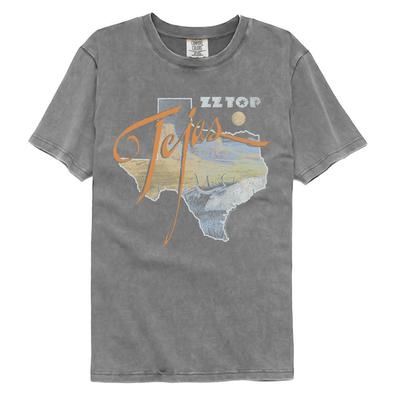 Футболка ZZ Top Tejas серого цвета Comfort Colors
