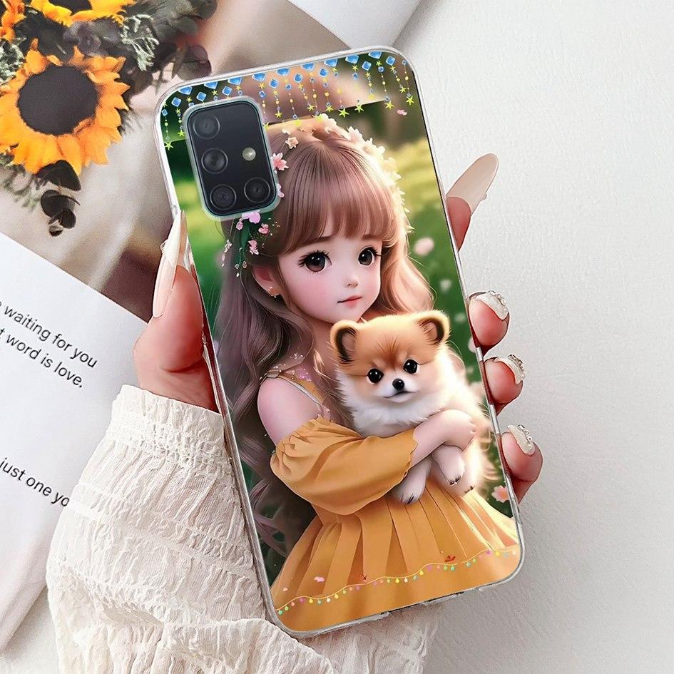 For Samsung Galaxy A71 Case SM-A715F Cover Fashion Butterfly Flower Soft Clear Silicone Phone Cover For Samsung A51 A 51 5G Capa