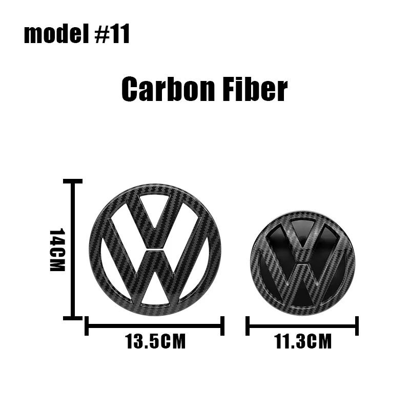 For VOLKSWAGEN VW 2Pcs VW Golf 7.5 ABS Car Logo Cover Front Grille Badge Rear Trunk Emblem Sticker Accessories For Volkswagen Go