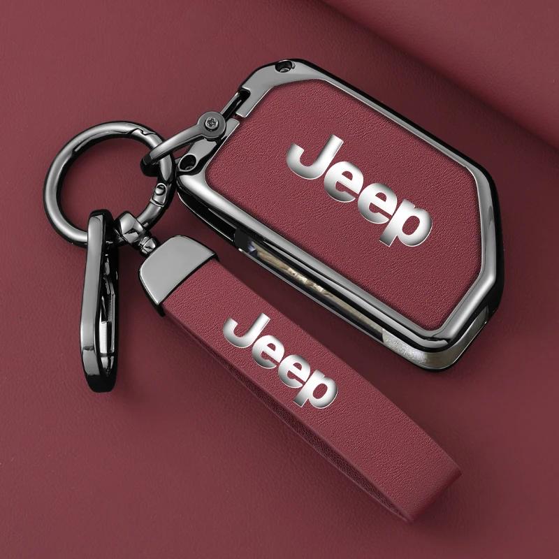 Для Jeep Металл Кожа 2 3 4 Кнопки Чехол-обложка для складного ключа автомобиля Для Jeep Gladiator JT Sahara JLU Wrangler JL Rubicon 2018 2019 A
