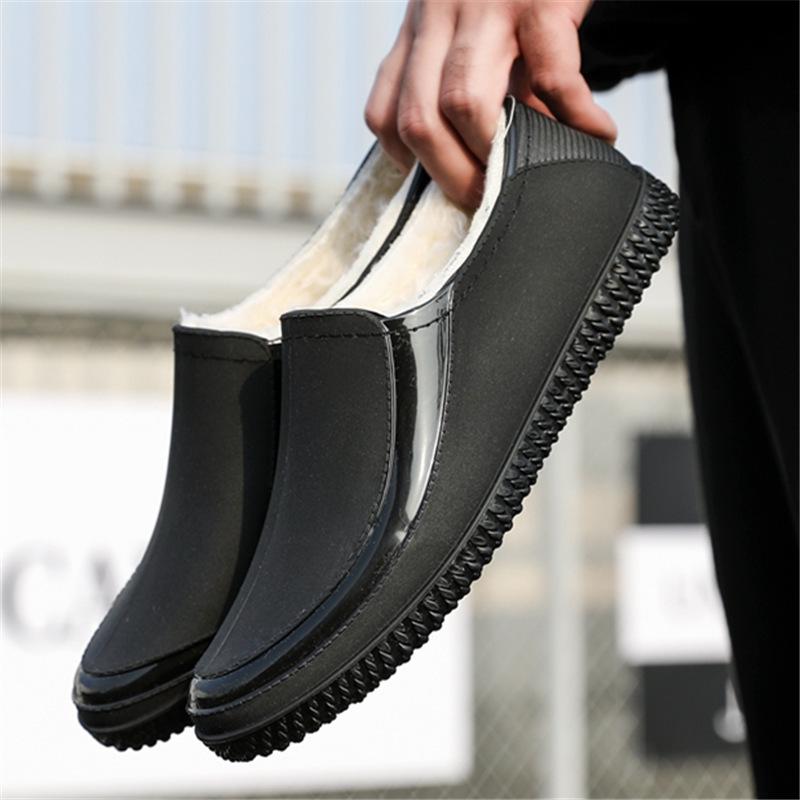 Мужские водонепроницаемые нескользящие короткие резиновые сапоги для рыбалки и использования на кухне