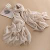 Solid Color Cotton And Linen Scarf Women'S High-End Sense Thin Long Yarn Scarf Sunscreen Shawl Commuter Simple Silk Scarf