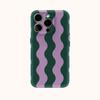 Чехол-волна лавандового цвета для IPhone 17AIR 16E 16 15 14 13 12 11 17 Pro Max Plus Двухслойная задняя крышка