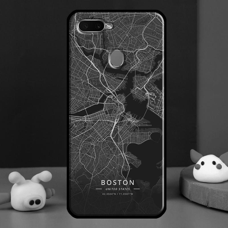 Чехол-карта страны с набросками города Ins Travel для Oppo A98 A78 A58 A15 A16 A17 A5 A9 A91 A52 A72 A76 A96 A74 A94 A54 S A57 A77